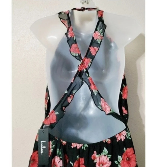 Lulu's Liberty Maxi Dress Red Rose Size Small - Picture 5 of 9